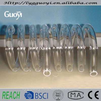 transparent helix quartz glass tube for lamps