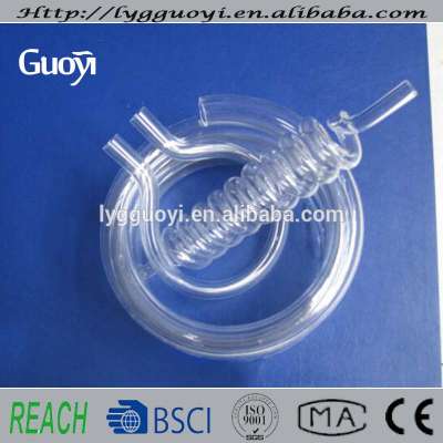 special designed clear quartz pipe spiral quartz tube