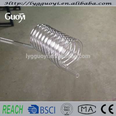 coil tube/clear quartz glass coil tubing/quartz glass processing