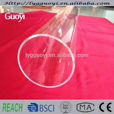 clear silica polished large od 400mm quartz tube or Quartz both ends open glass cylinder